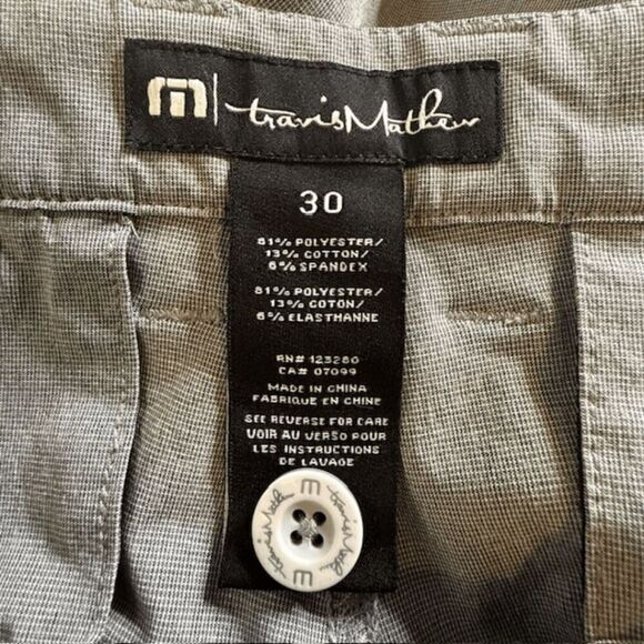Travis Mathew Men's Flat Front Performance Chino Casual Golf Shorts Gray Size 30 - Picture 3 of 5
